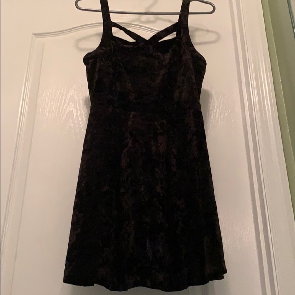 Black velvet dress